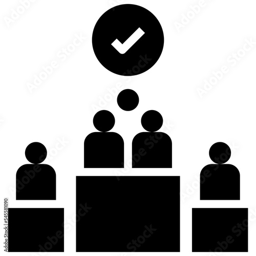 plebiscite glyph style icon