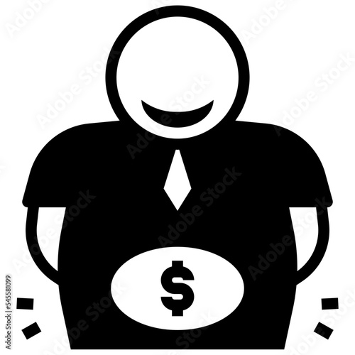 politician glyph style icon
