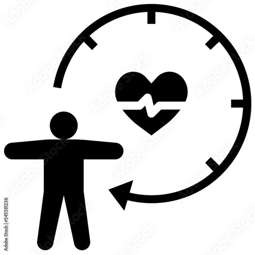 prognosis glyph style icon