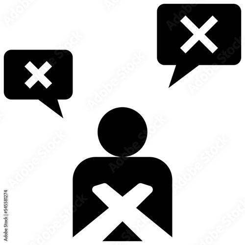 protest glyph style icon