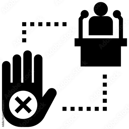 protest glyph style icon