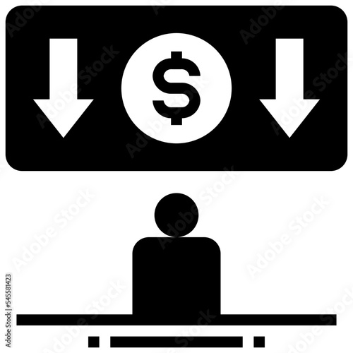 salary glyph style icon