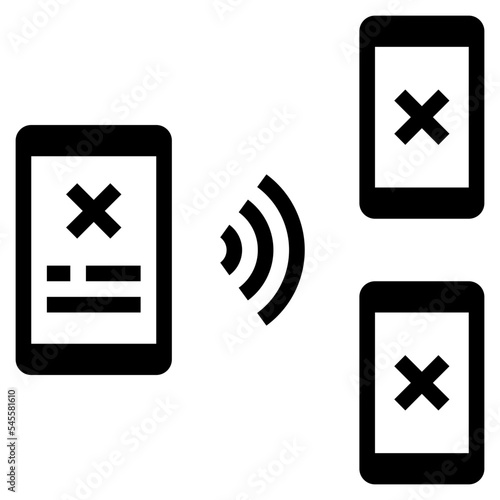 spread glyph style icon