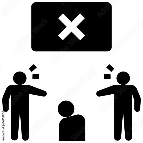 stop harassment glyph style icon