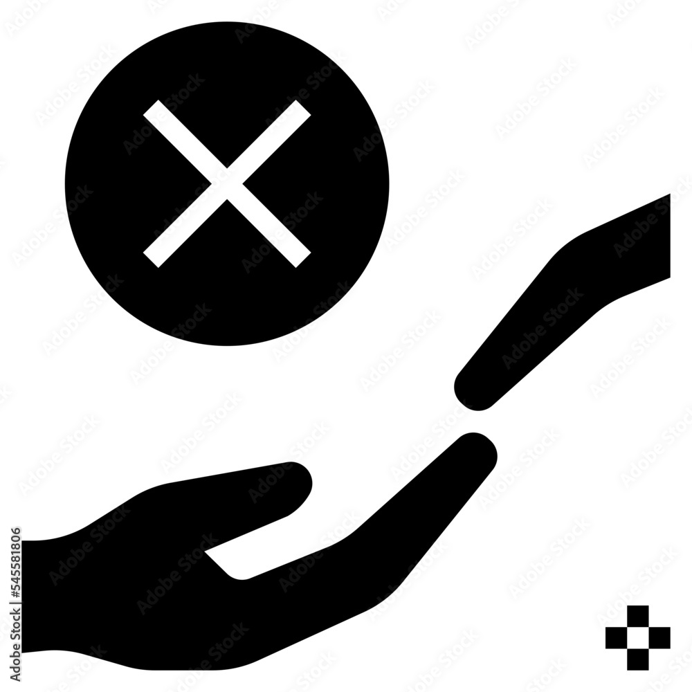 Obraz premium touchless glyph style icon