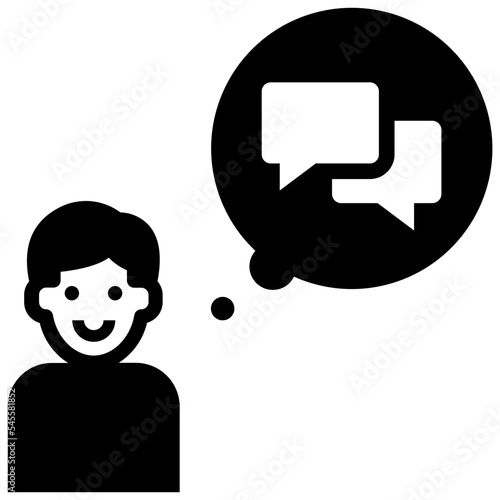 translator glyph style icon