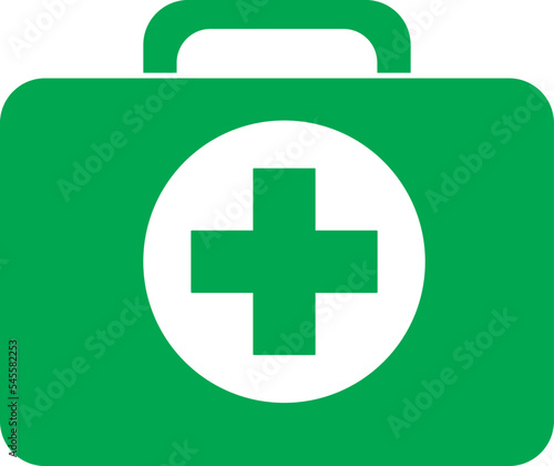 First aid kit icon vector isolated