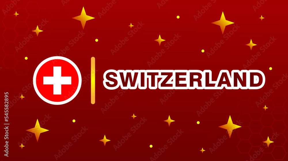 Flag of Switzerland with stars and red maroon background. World cup football theme. Flag of Switzerland with stars and red maroon background. World cup football theme.