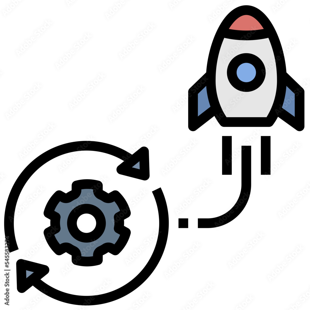 agile filled outline style icon