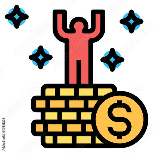 achieving filled outline style icon