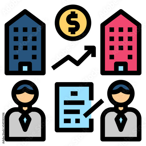 acquire filled outline style icon