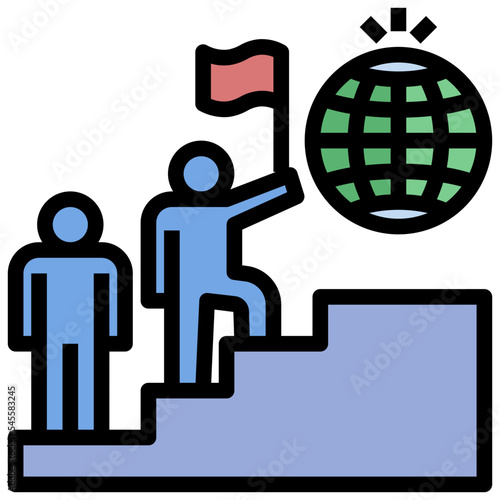 advantage filled outline style icon