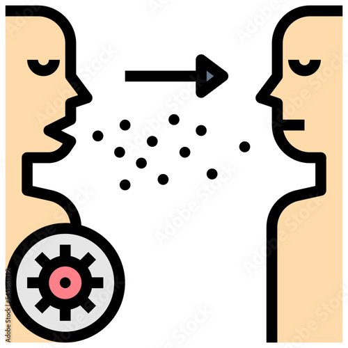 airborne filled outline style icon