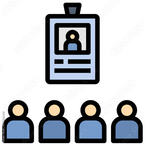 attendee filled outline style icon