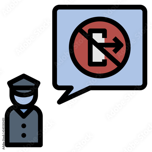 authorities filled outline style icon