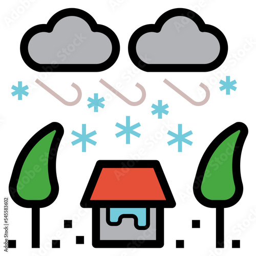 blizzard filled outline style icon