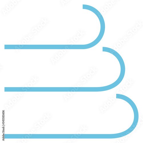 blustery filled outline style icon
