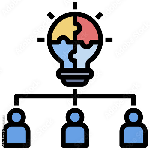 brainstorm filled outline style icon