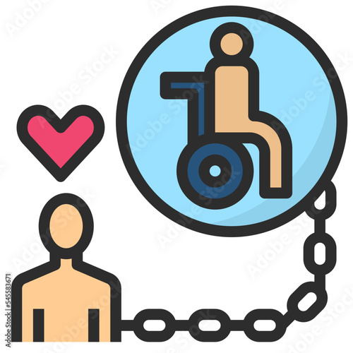 burden filled outline style icon
