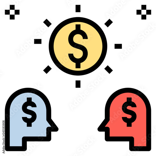 capitalism filled outline style icon