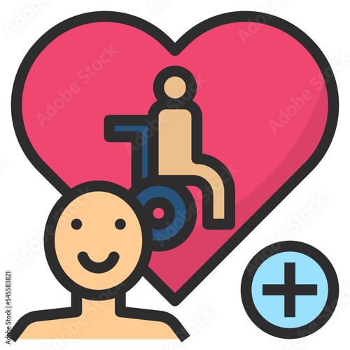 caregiver filled outline style icon