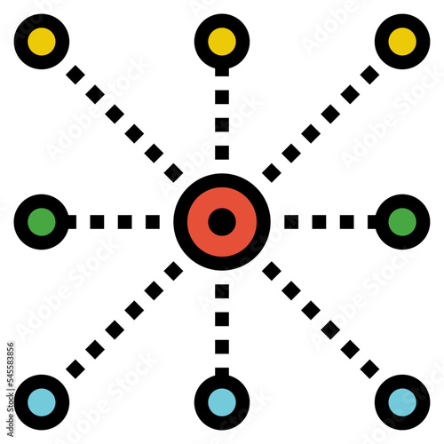 centre filled outline style icon