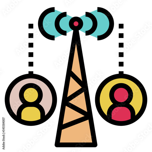 communication filled outline style icon
