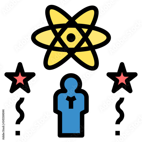 competence filled outline style icon