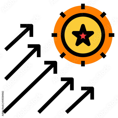 competitive filled outline style icon