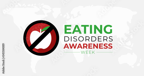 Eating Disorders Awareness Week  Illustration with Apple