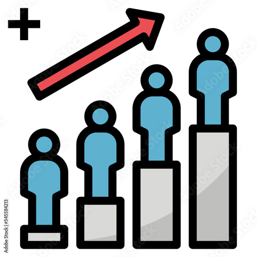 continously filled outline style icon