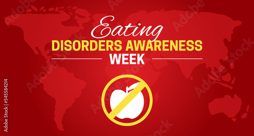 Red Eating Disorders Awareness Week  Background Illustration