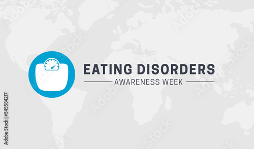 Simple Eating Disorders Awareness Week  Background Illustration with Scale Icon
