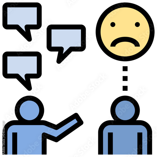 conversational filled outline style icon