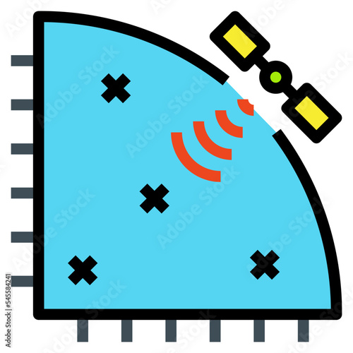 coordinate filled outline style icon