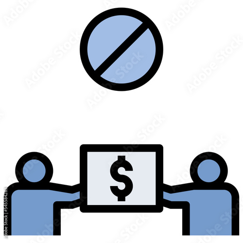 corruption filled outline style icon