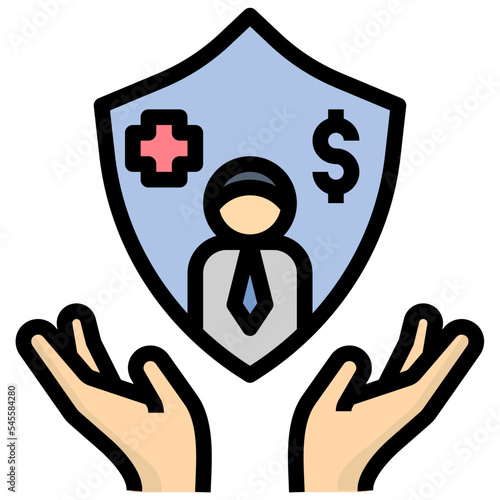 coverage filled outline style icon