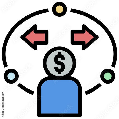 decision filled outline style icon