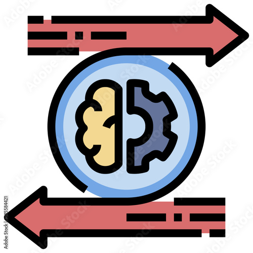 decision filled outline style icon