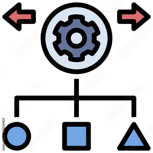 decision filled outline style icon