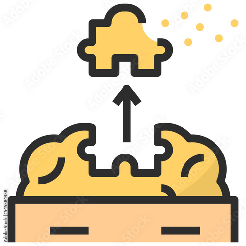 dementia filled outline style icon