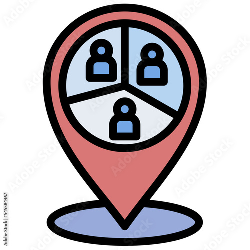 demographic filled outline style icon