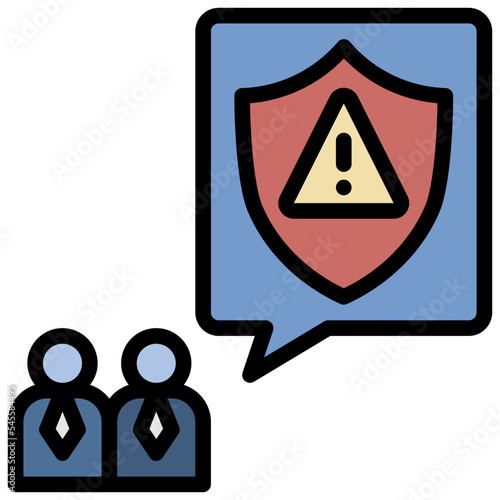 determine filled outline style icon