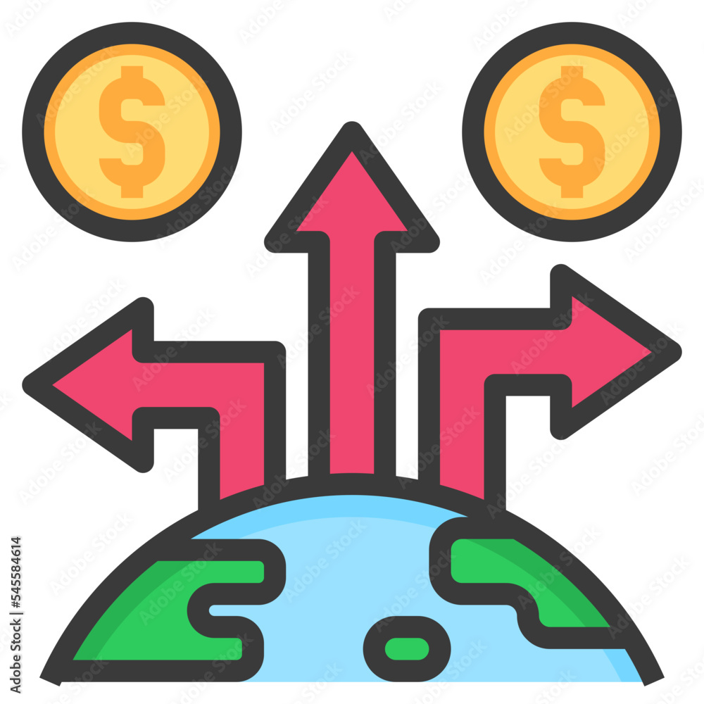 diverge filled outline style icon diverge filled outline style icon