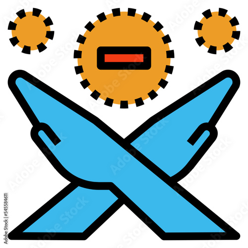 disturbance filled outline style icon