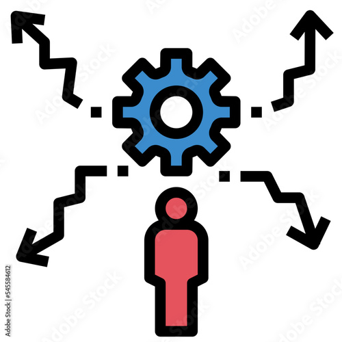 disturbance filled outline style icon