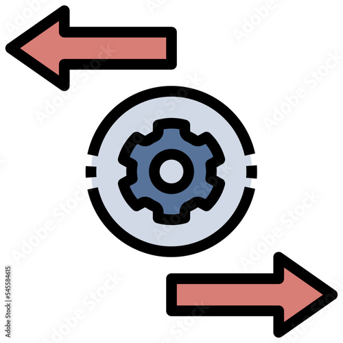 divergence filled outline style icon