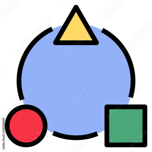 diversify filled outline style icon