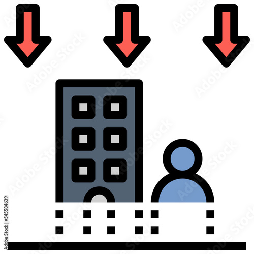 downsizing filled outline style icon