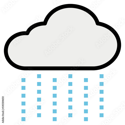 drizzle filled outline style icon